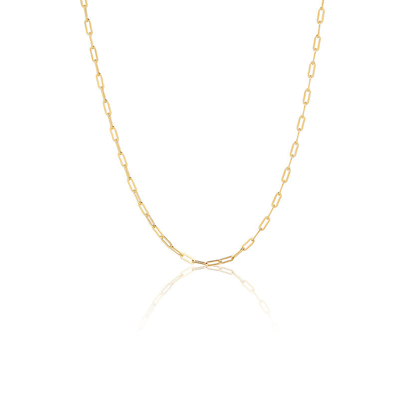 S925 Collier Argent Internet-célébrité StyleMinimalist Chaîne en orLight LuxuryNicheHigh-en