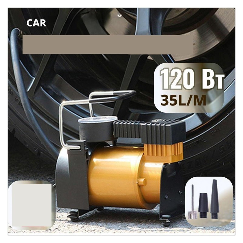 Compresseur d'air pour pneumatique tout-métal 12V pour utilisation routière fiable