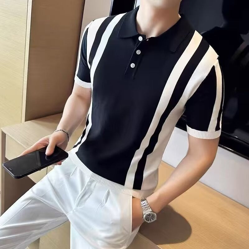 Été Arrivée Hommes maille manches courtes Chemise