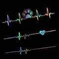 Stickers Auto ECG Creative Heartbeat Motorcycle Bumper décoratif