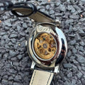 VAN GOGH Starry Night Series Cadran bleu Mouvement mécanique Skeleton Montre quotidienne étanche