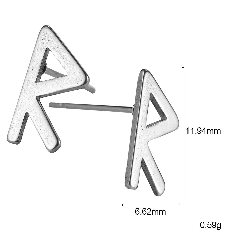 Boucles d'oreilles Nordic Rune en acier inoxydable
