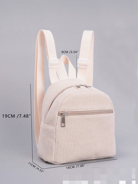 Sac à dos Mini Couleur Clair Multi Couleur Sac à dos Mode Corduroy Sac à dos Simple Casual Hommes