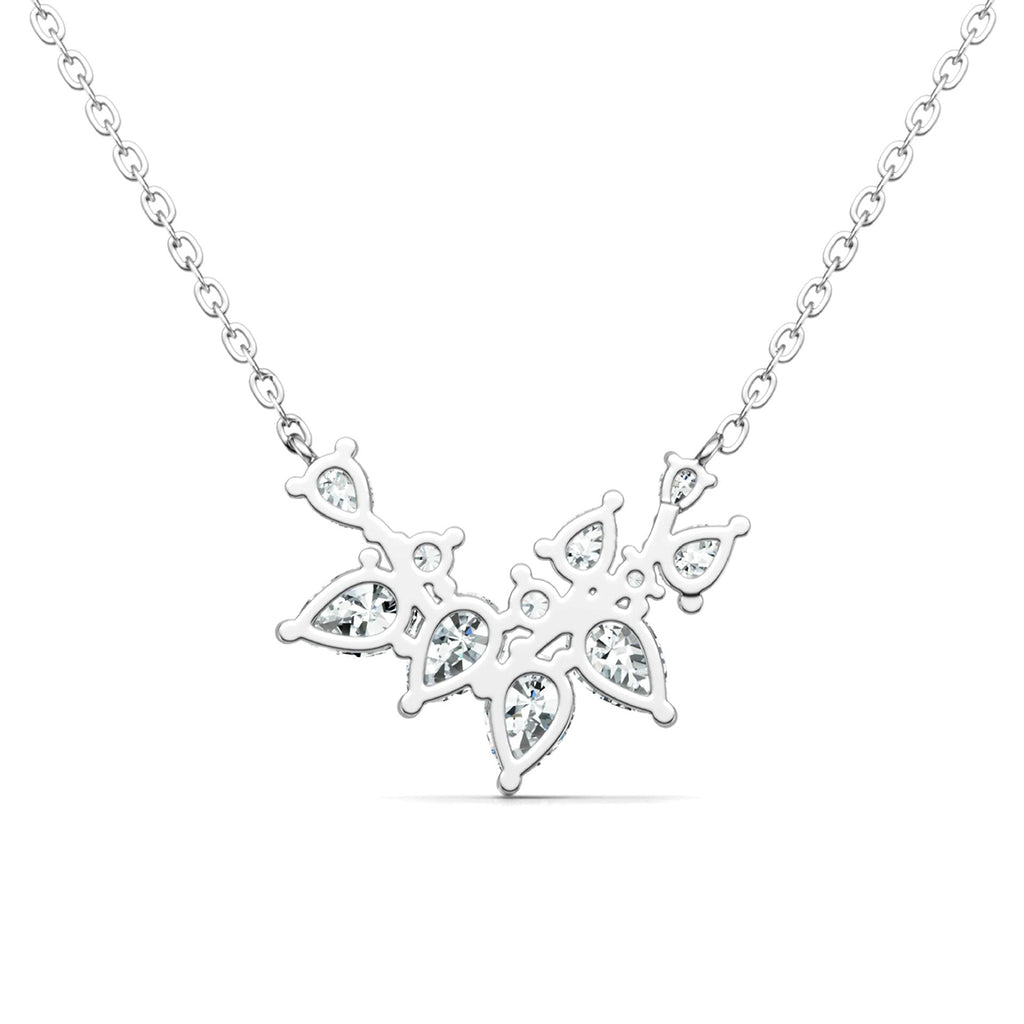 S925 Argent 3.4g Collier en moïsanite en grappe