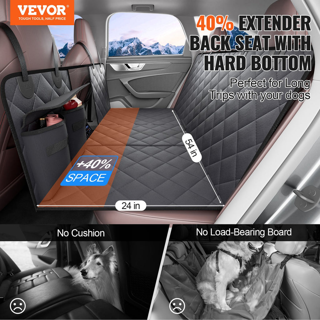 VEVOR Housse de siège de voiture de chien pour siège arrière 54 X 24 dans étanche 600D pour voitures