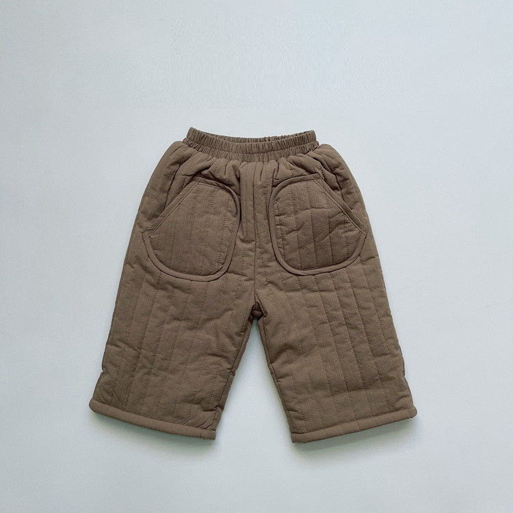 Pantalon léger en coton retro pour enfants à la jambe droite