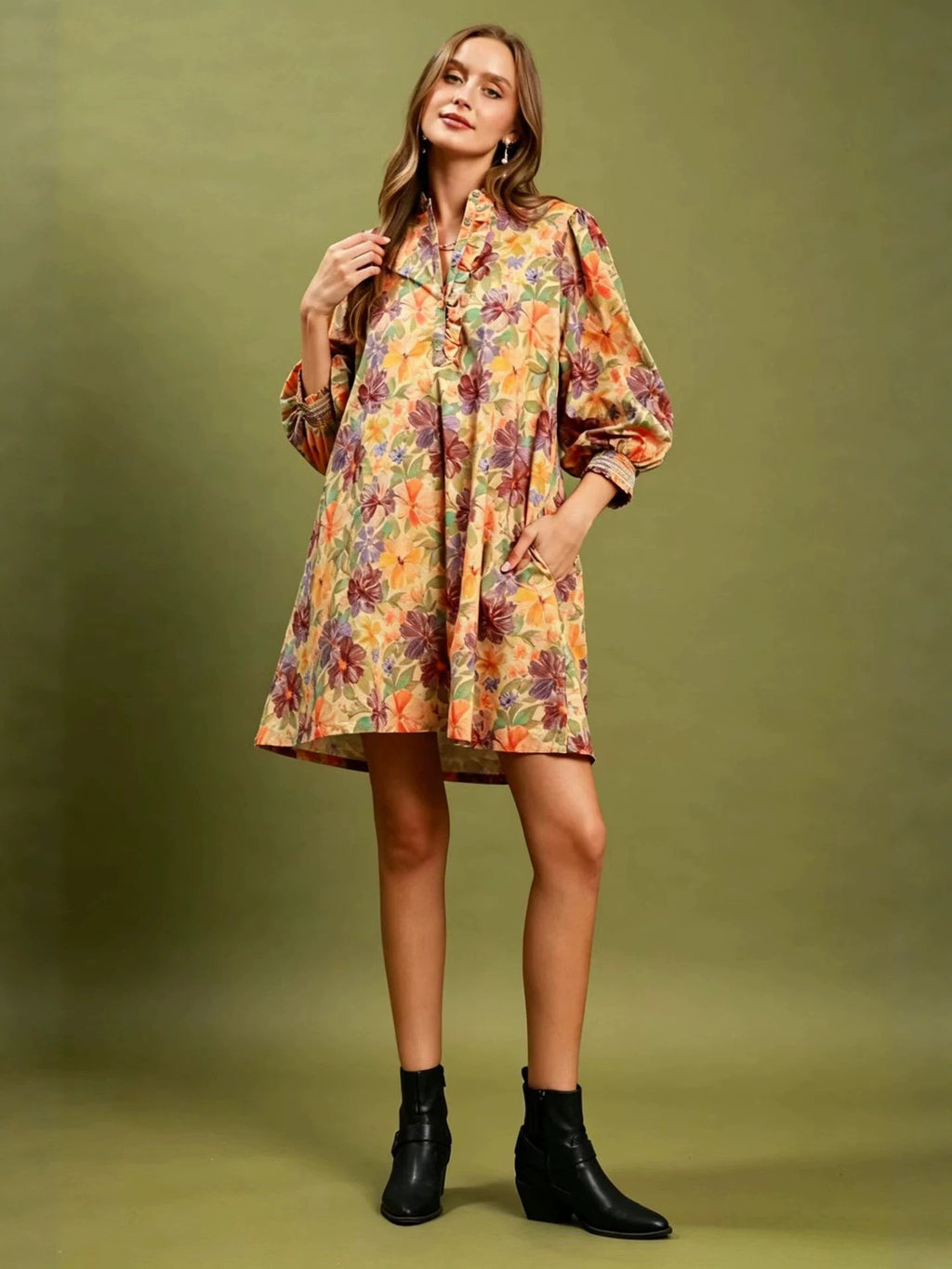 Arrivée d'été Casual & Chic Vintage imprimé floral Robe en vrac
