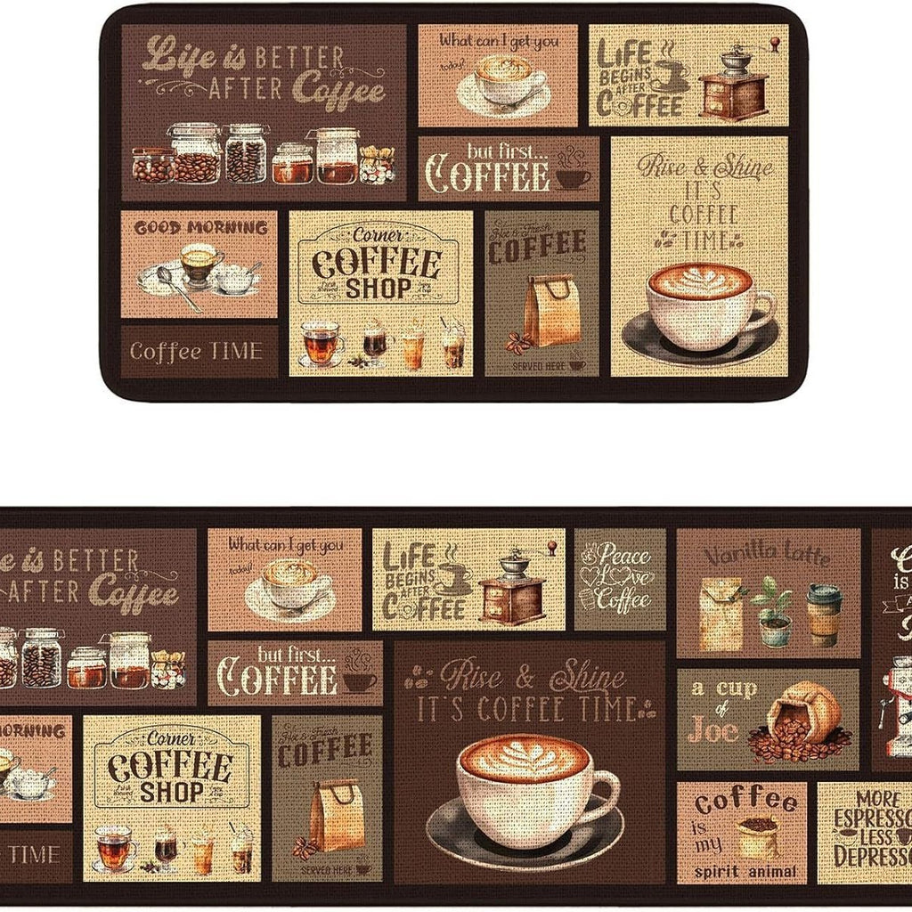 Rétro-style tapis de cuisine résistant aux taches Durable et facile à entretenir