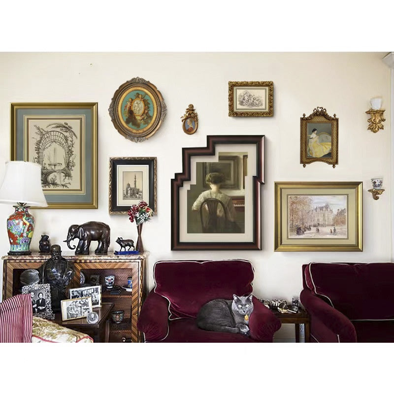 Light-luxury Vintage Ensemble Creative Living Room Wall Art Canapé Art suspendu de style français