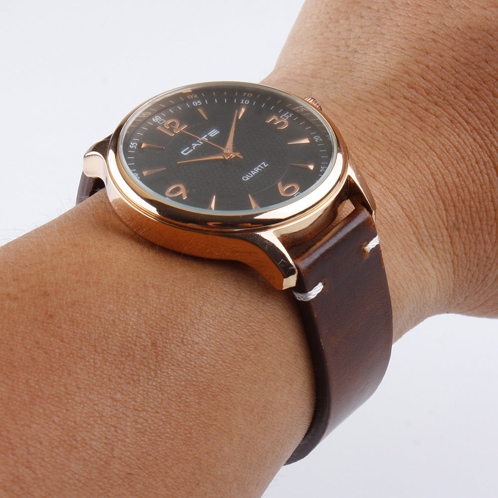 Bracelet d'huile de cowhide rétro pour hommes