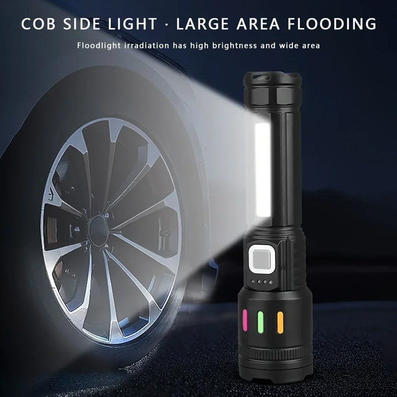 2pcs Super Bright Powerful Rechargeable LED Flashlight