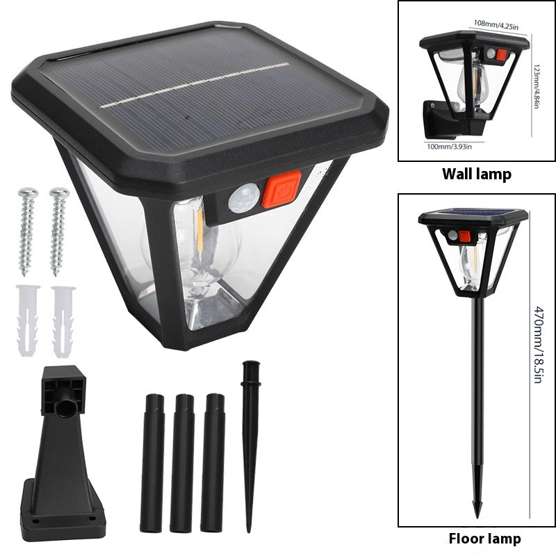 Extérieur Cour Jardin Étagère Induction Maison Lampe solaire murale