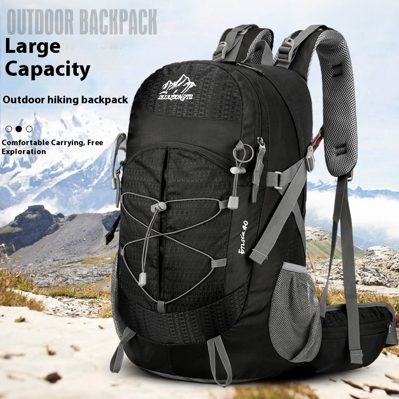 Randonnée en plein air Sac à dos de randonnée Nylon Imperméable Grande Capacité Multifonction Bracket