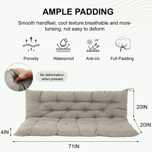 Outdoor swing cushions 70 inch