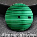 Accessoires de montres Cadran malachite avec mouvement mécanique