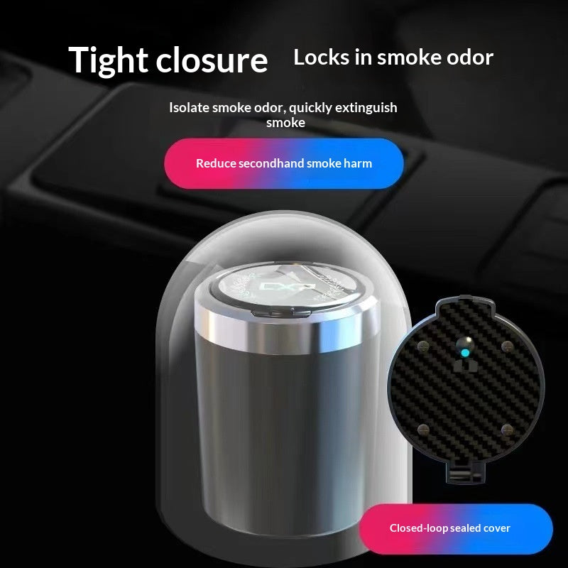 Cendrier de voiture ouvert à un bouton LED