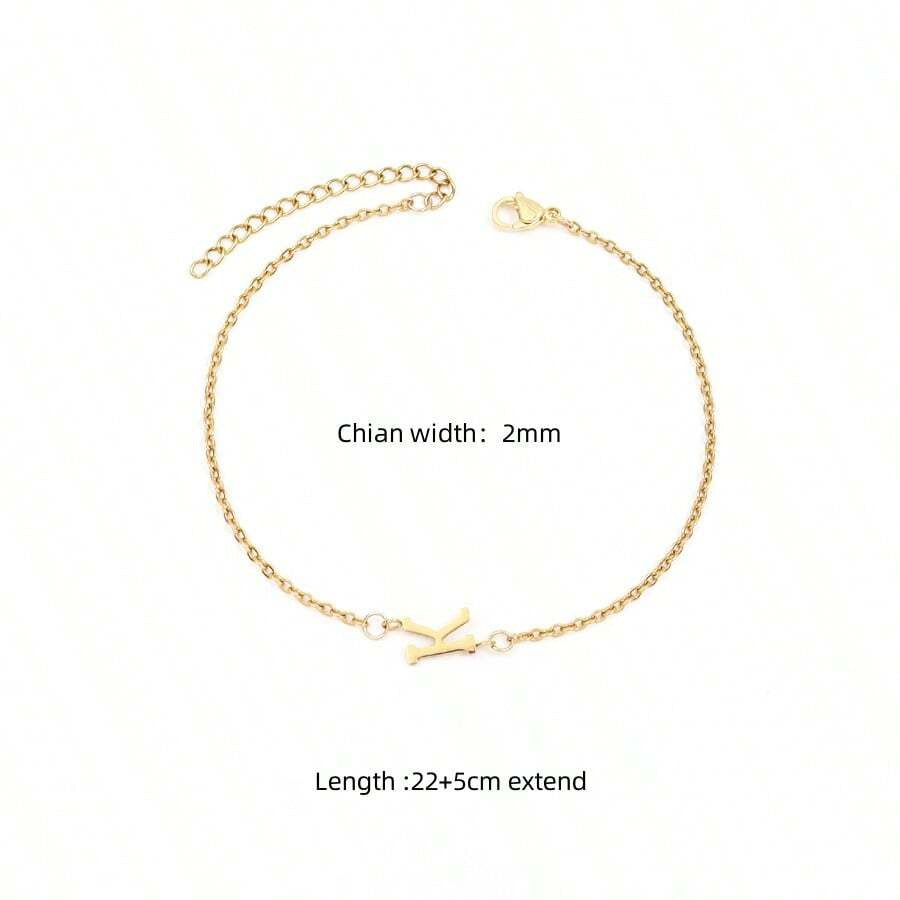 Cadeau Anklet simple initial pour les filles et les amis