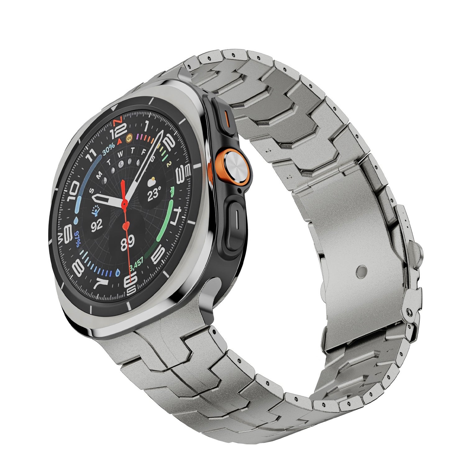 Simple Casual Pure Titanium Bracelet solide en métal