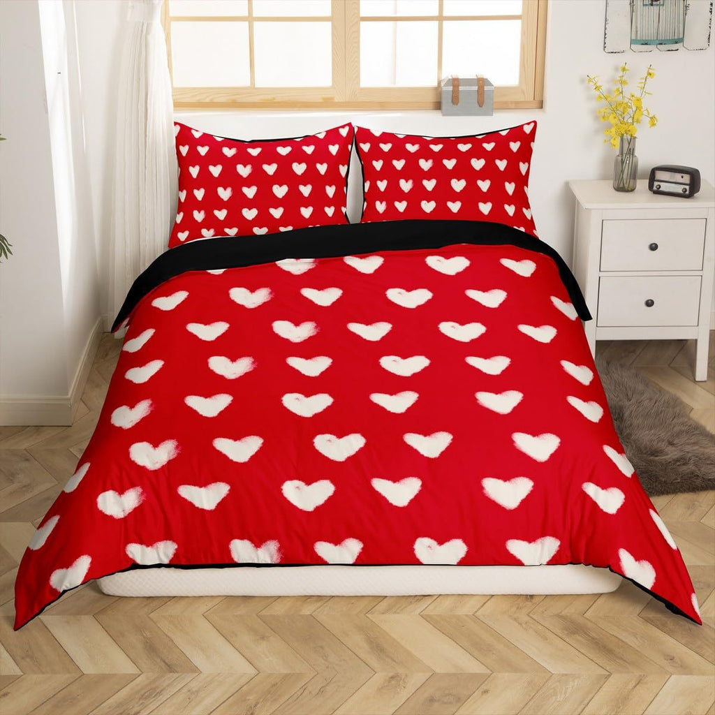 Couvercle simple de couche de courtepointe de petit coeur