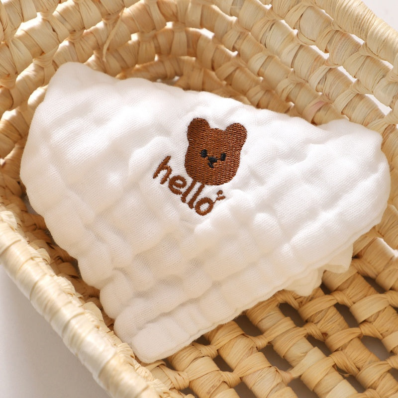 Baby mince classe de coton A Six couches Gauze Petite serviette de salive carrée