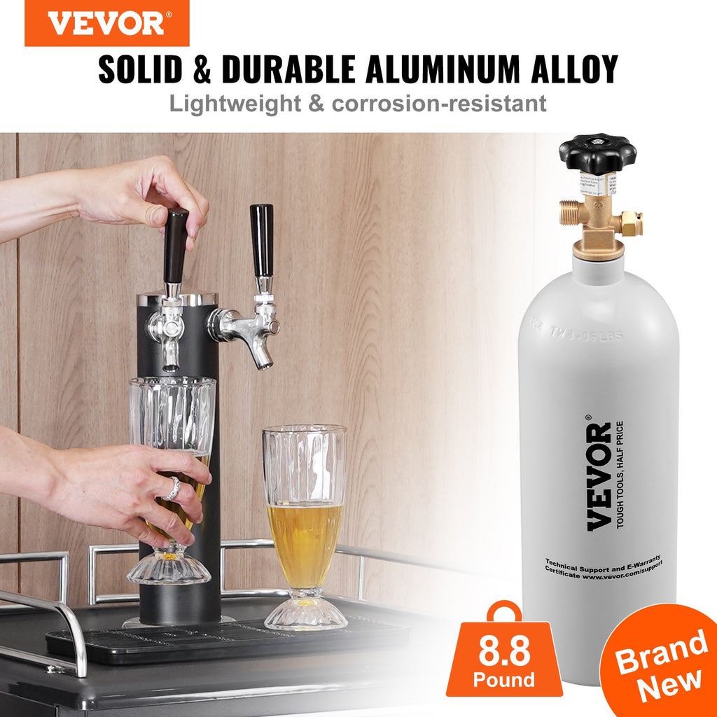 Cylindre à gaz d'aluminium VEVOR 5 Lbs
