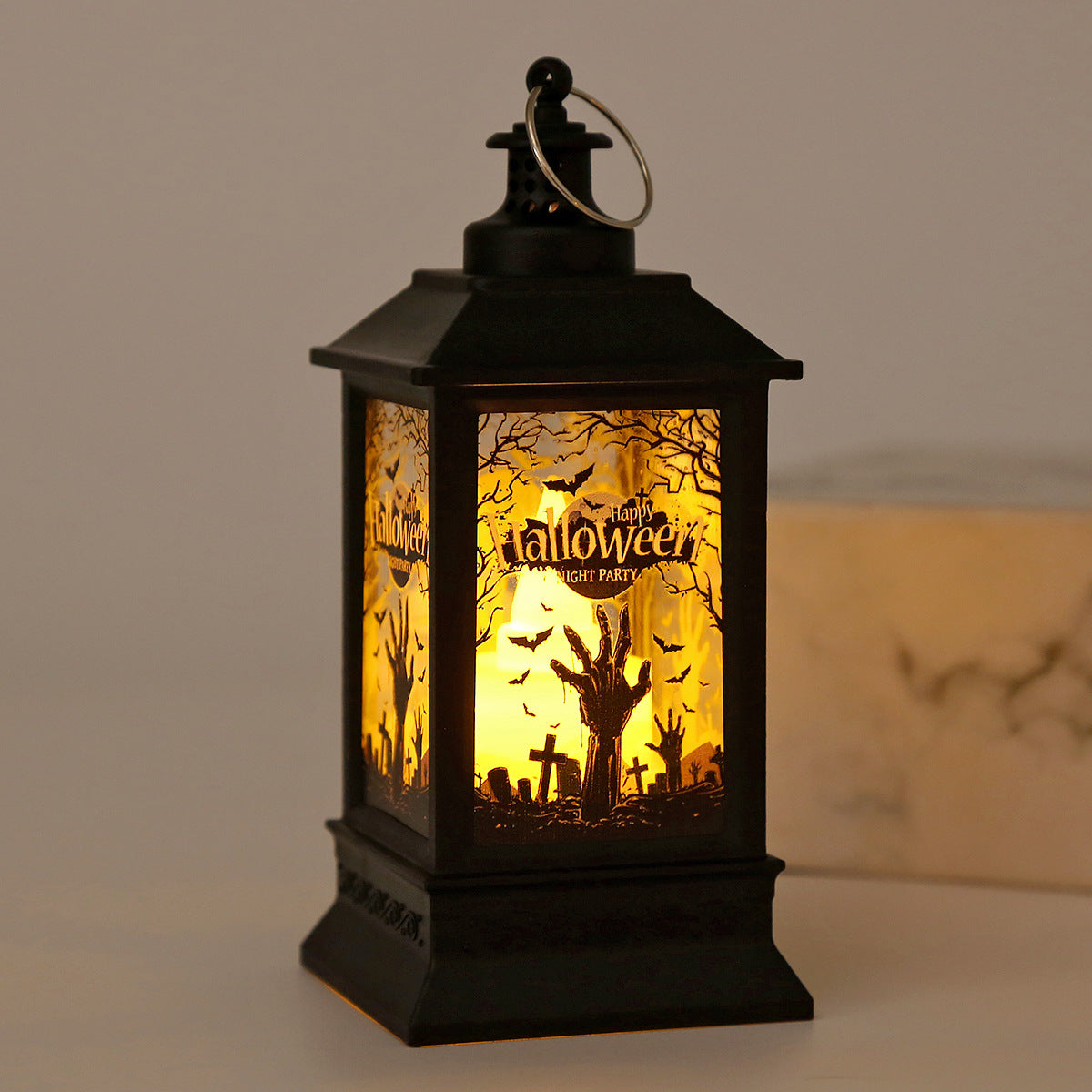 Halloween Props Portable Pumpkin Lanterne Retro Style Lanterne Atmosphère Scène A