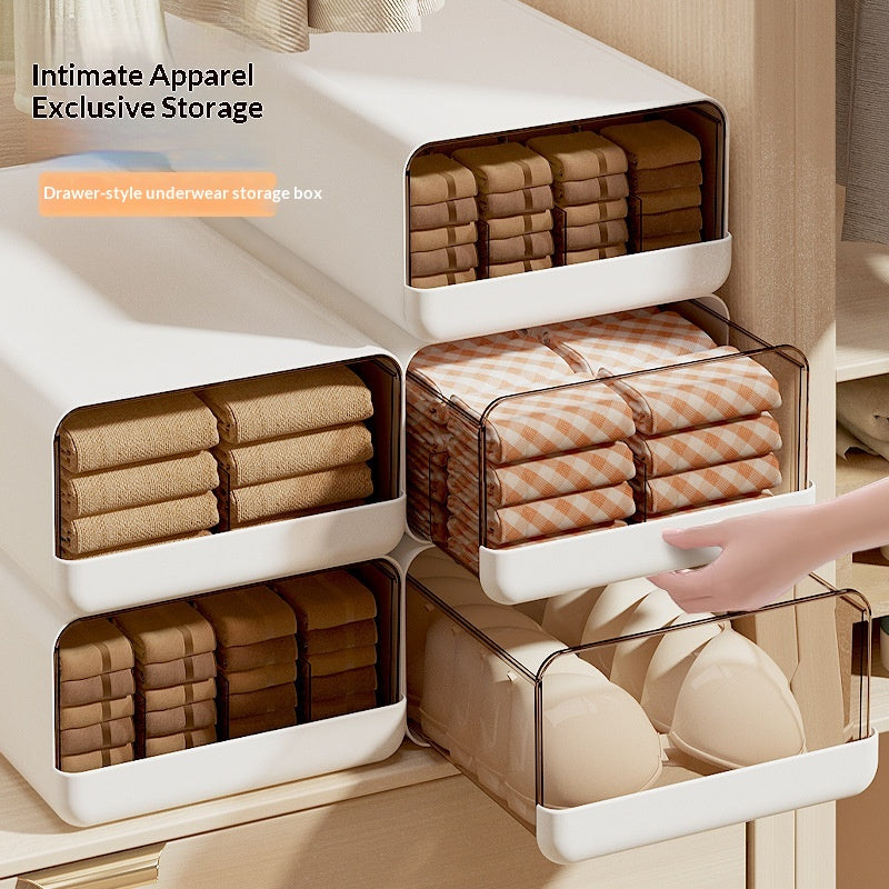 Boîte de rangement pour sous-vêtements ménagers de style tiroir