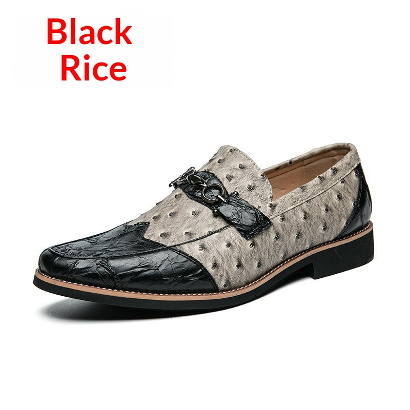Chaussures en cuir casual homme avec un motif