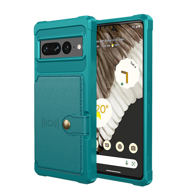 Applicable à Google Pixel 7 carte Phone Case Button Wallet Coque de protection anti-goutte