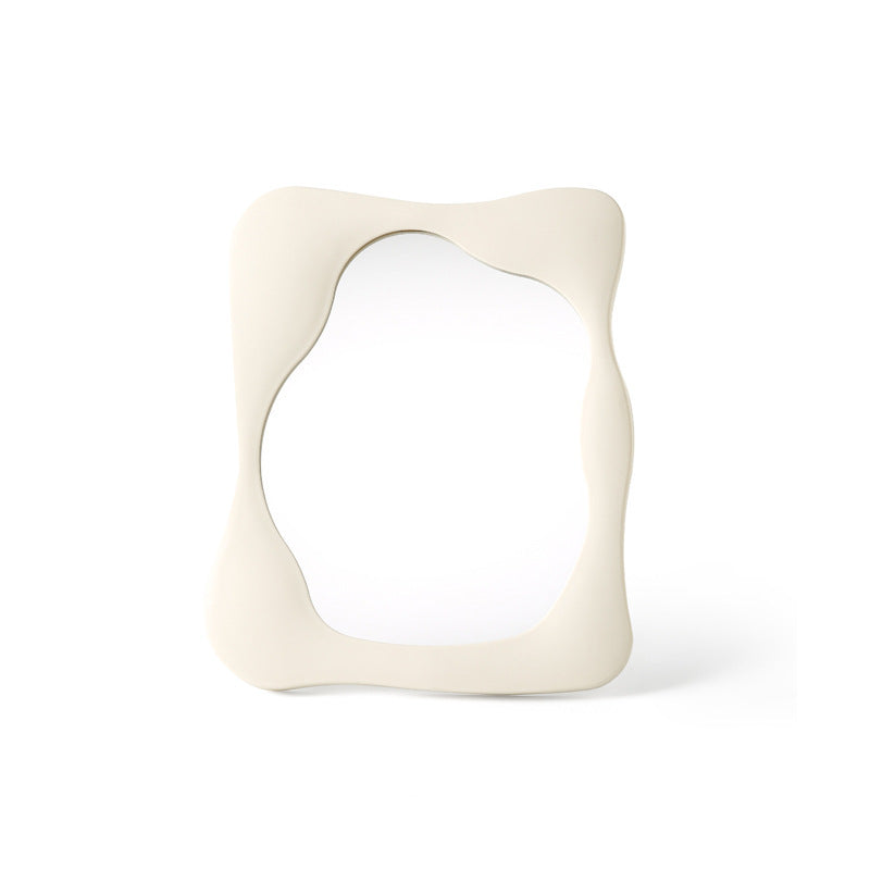 Simple en forme spéciale Salon miroir cosmétique bureau en plastique