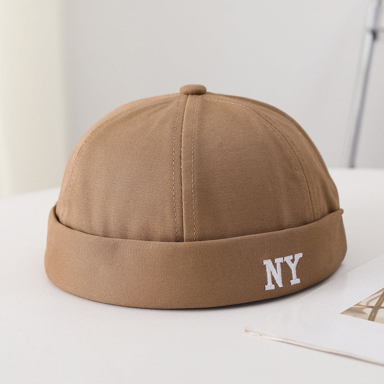 Homme monocolore brodé Lettre NY Ajustable Trendy Style Bohemian Chapeau Landlord