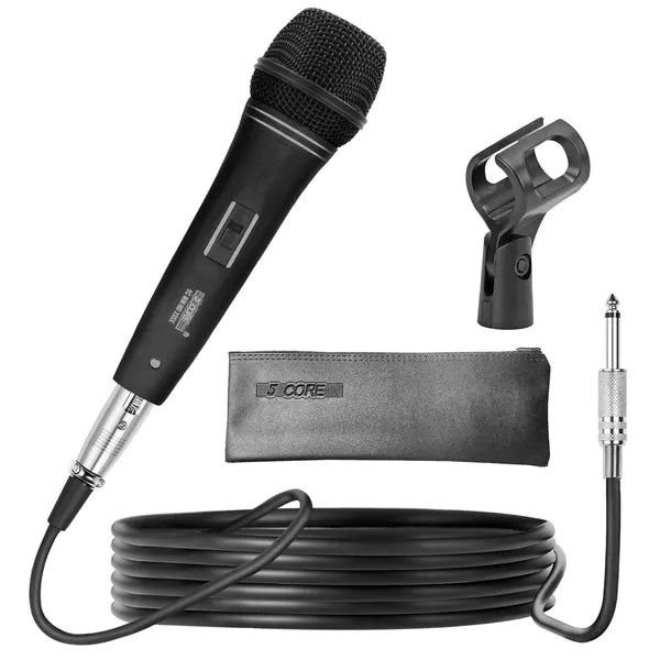 5 CORE Professional Microphone Vocal Dynamique Neodymium Cardioïde Unidirectionnel Handheld Mi