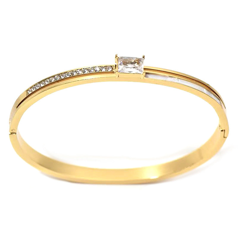 Acier inoxydable minimaliste géométrique Grand modèle mural Titanium Bracelet en acier