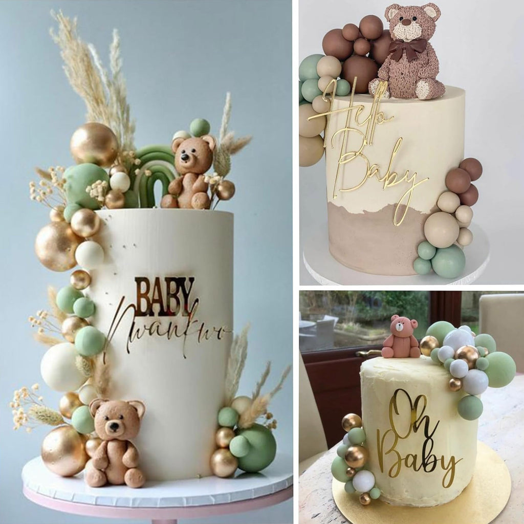32 Pcset Colorful Mousse Ball Anniversaire Cake Décoration Multi-style Plug-in
