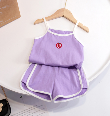 Filles' Home Service Suspendu d'été Pyjamas mince style Western-style Vest Respiration