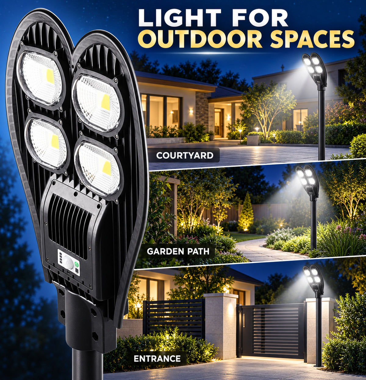 Solar Powered Motion Sensor Waterproof COB LED lampe de travail pour la réparation automatique W762B Street 10W