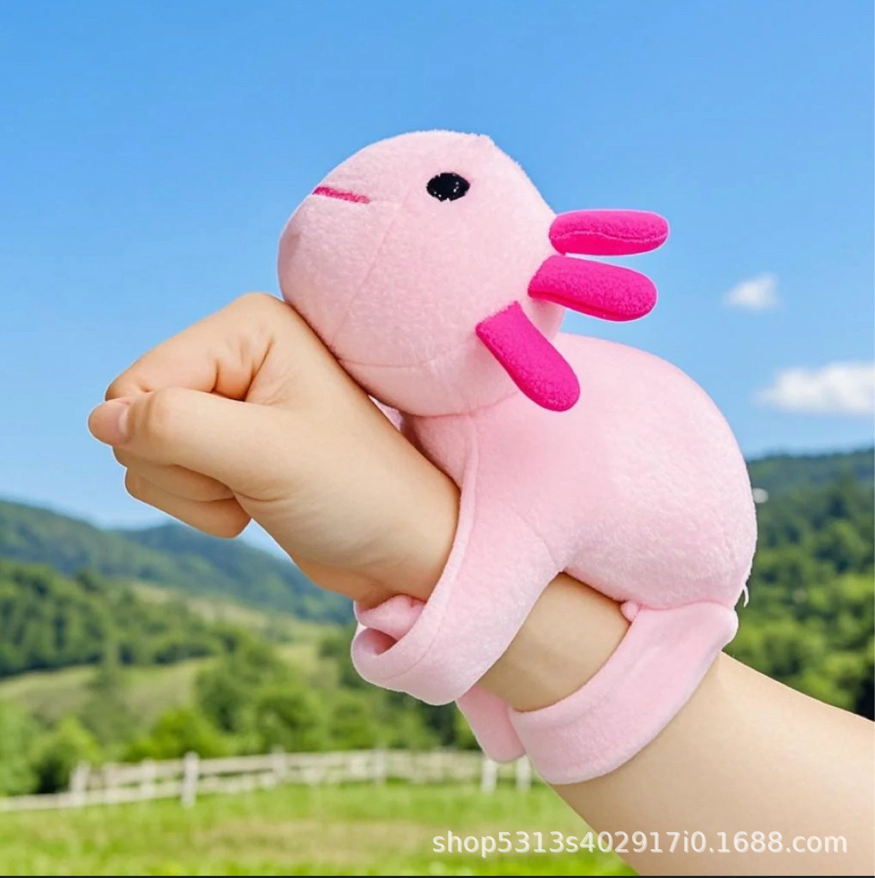 Colorful Salamandre Snap-ring Bracelet en peluche jouet