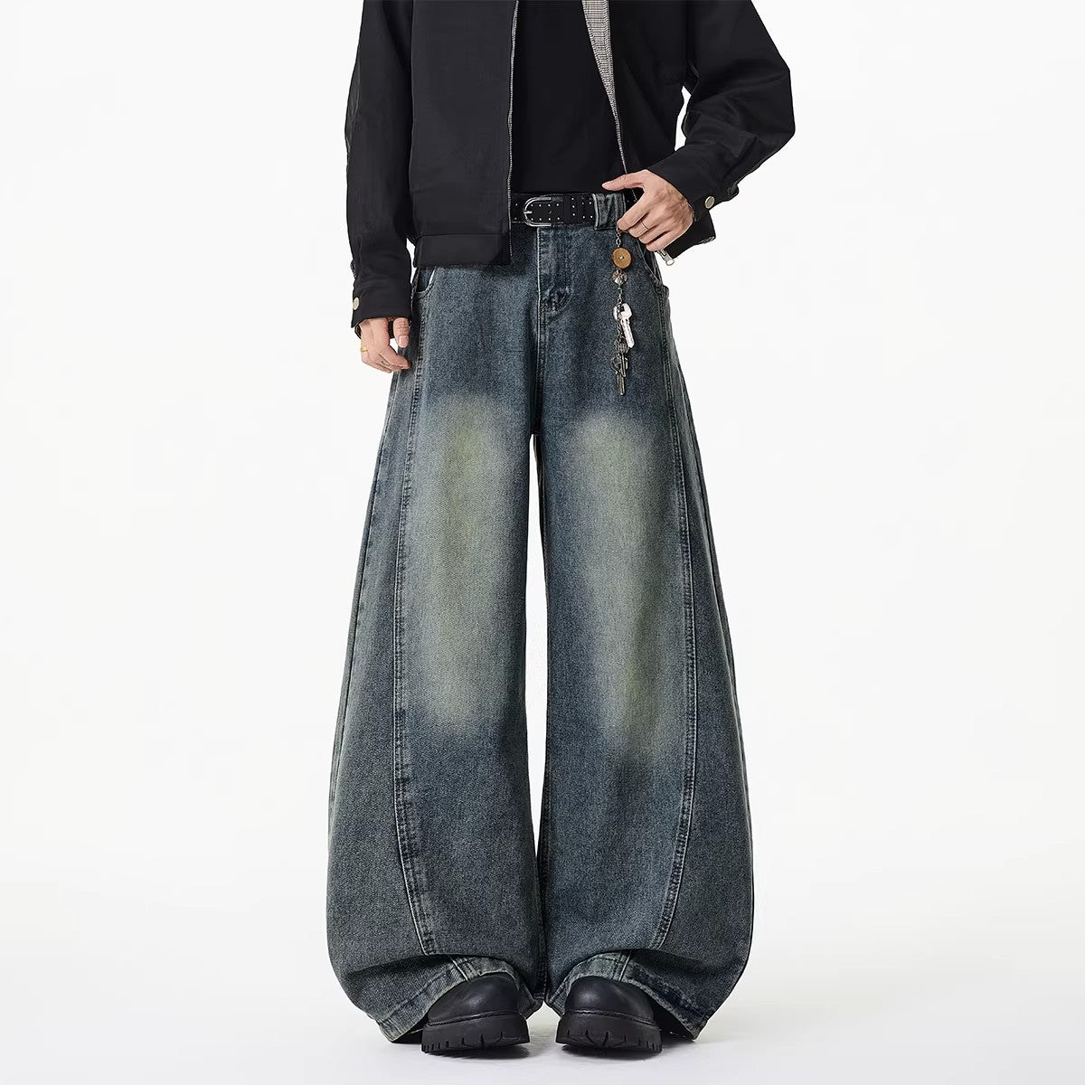 Jeans de coupe taille haute pour hommes