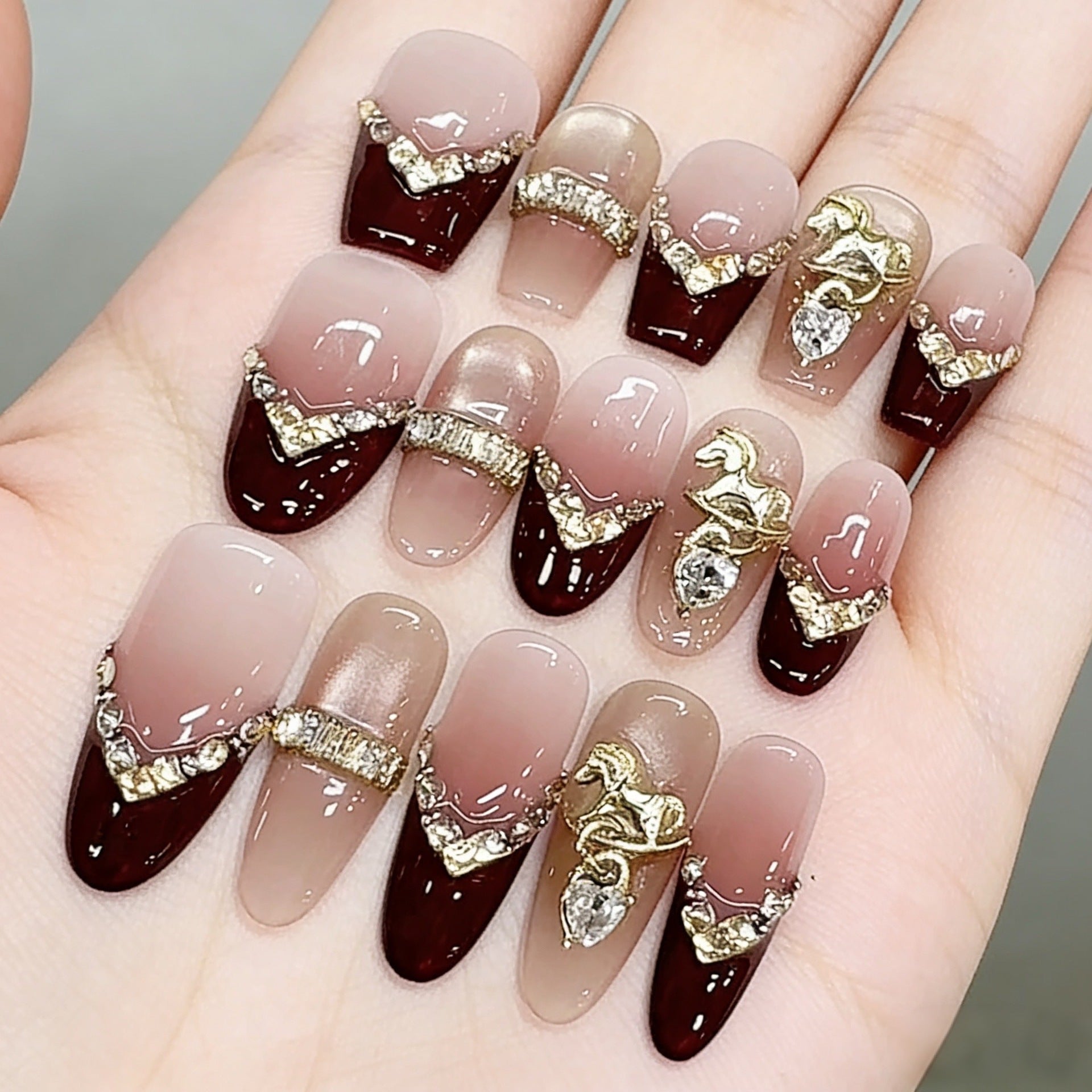 Stickers ongles de luxe léger fait main