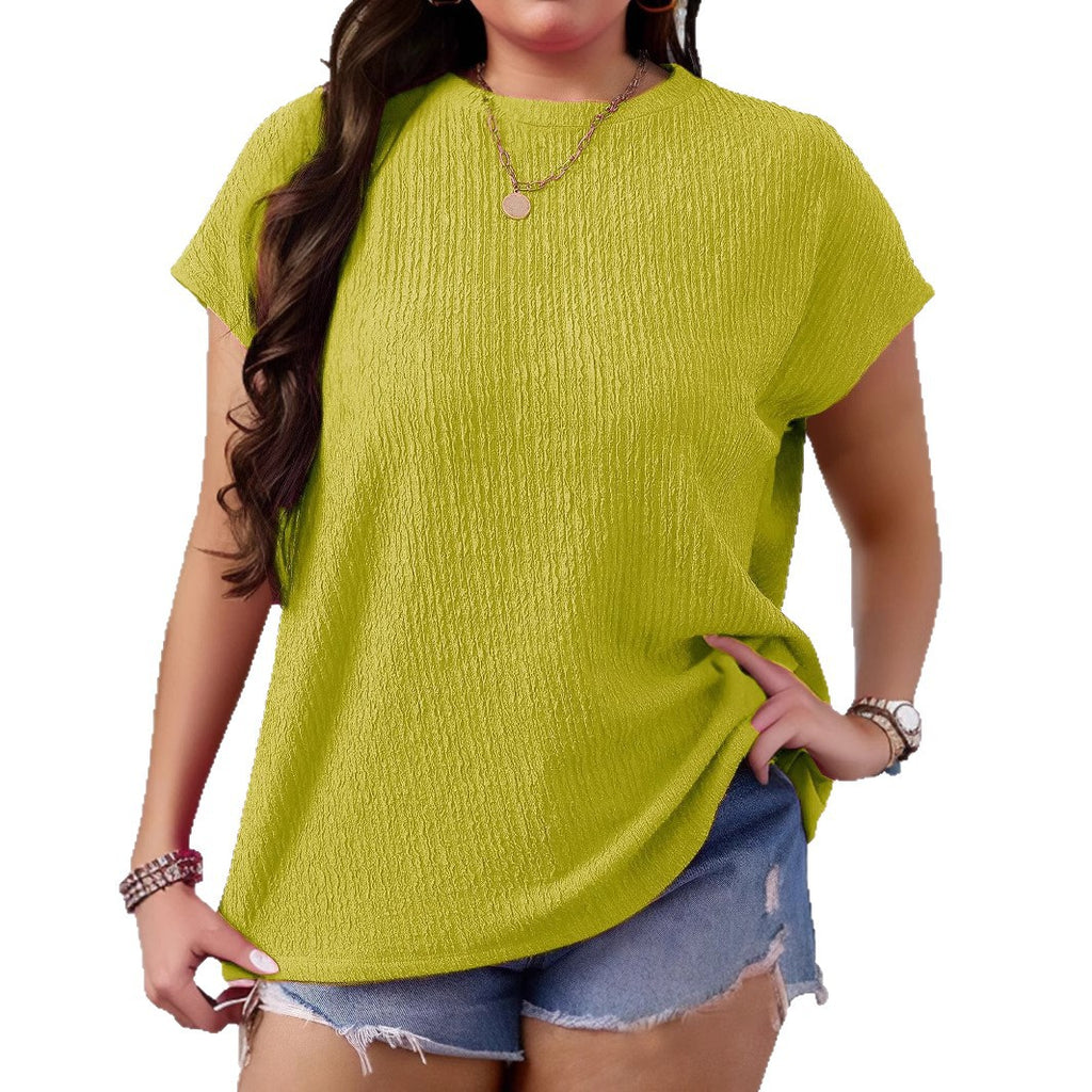 T-shirt Bishop-Sleeve pour femme Col rond