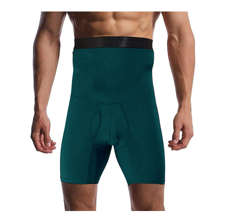 Transfrontaliers hommes Silicone non-dérapant haute taille corps façonner pantalons Boxer Slips Tight Bell