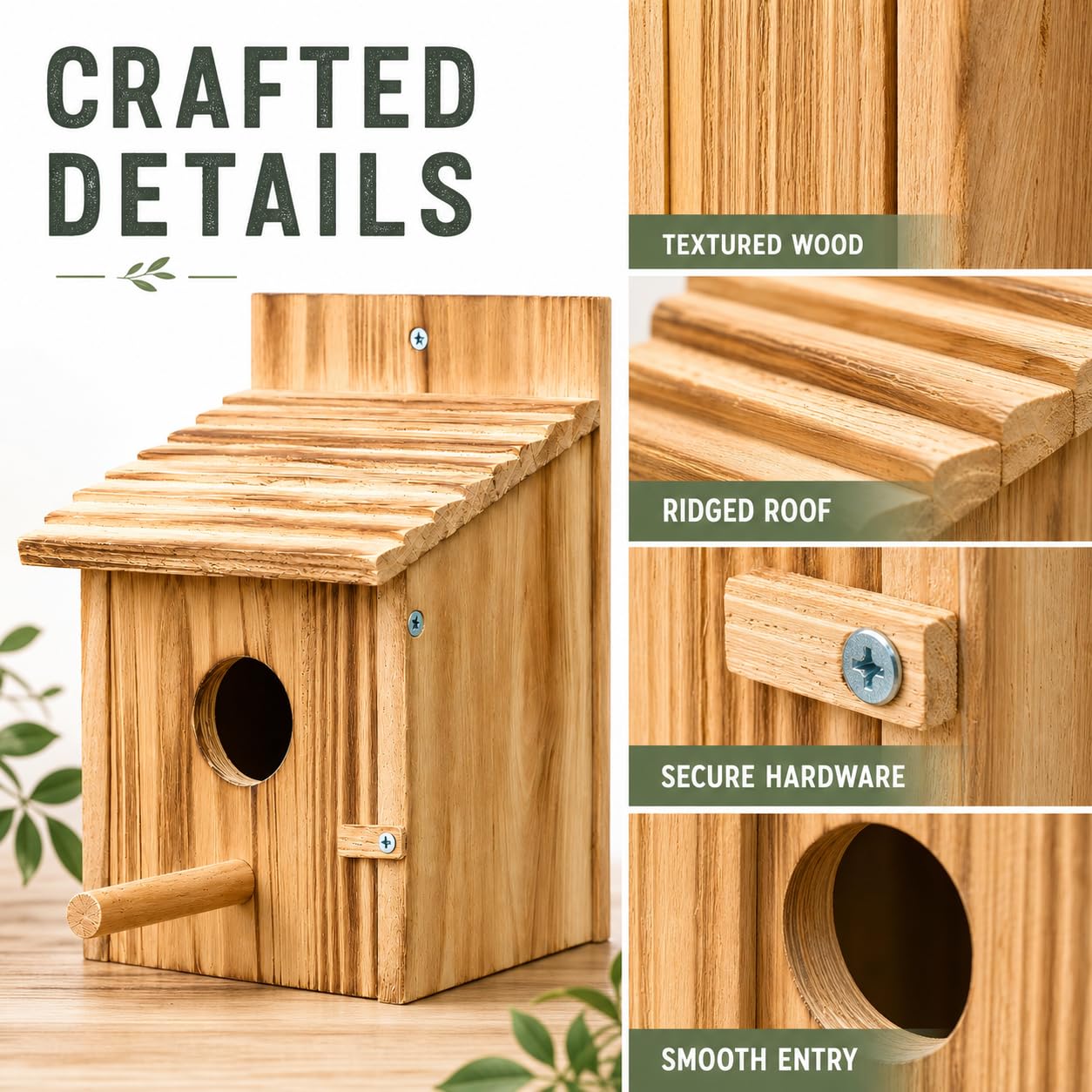 Maison d'oiseaux en bois pour l'extérieur
