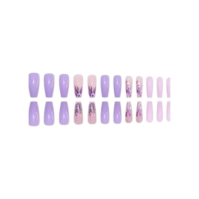 Pastoral Nail Fresh-Style Art Flower Wearable Nails