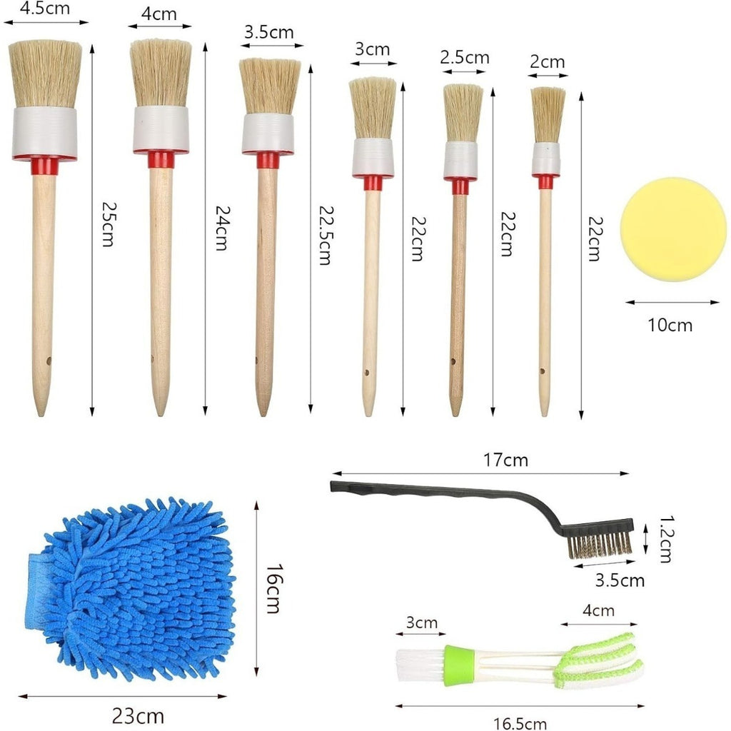 Set de pinceaux de détail Mini: brosse de nettoyage de détail