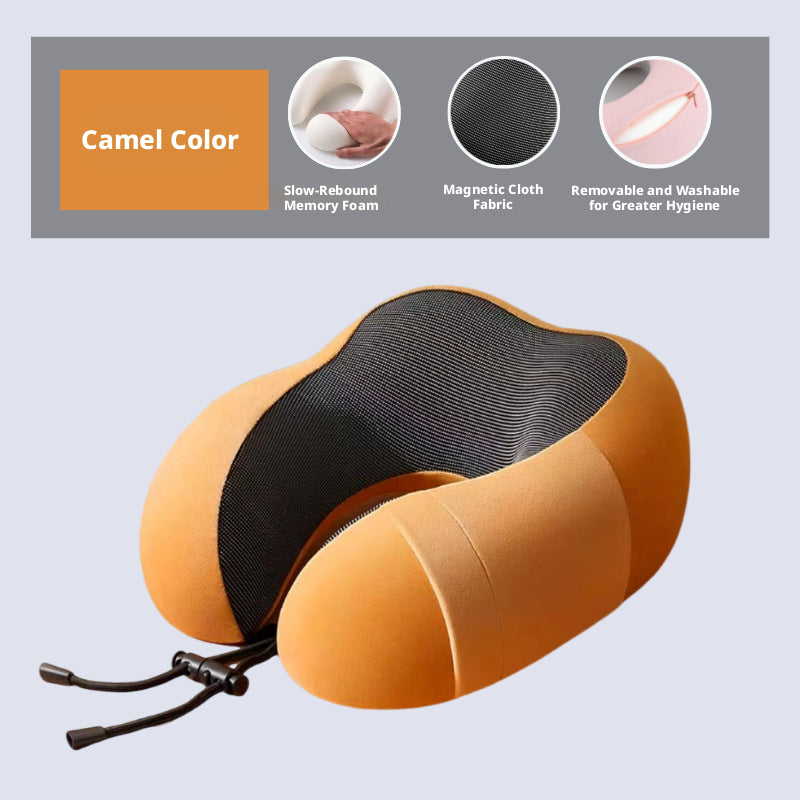 Col en U oreiller-camel couleur-1 pièce