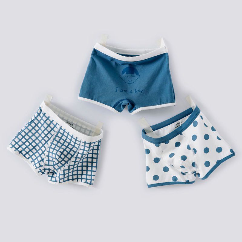 Sous-vêtements en coton pour enfants Cartoon Simple Boxer