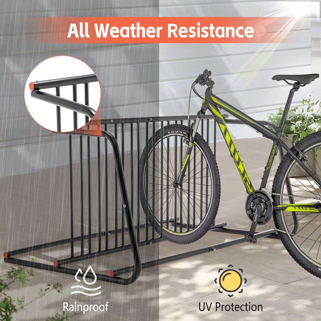 Rack de vélo extérieur lourd 10 broches - Support de rangement en acier double side pour garages