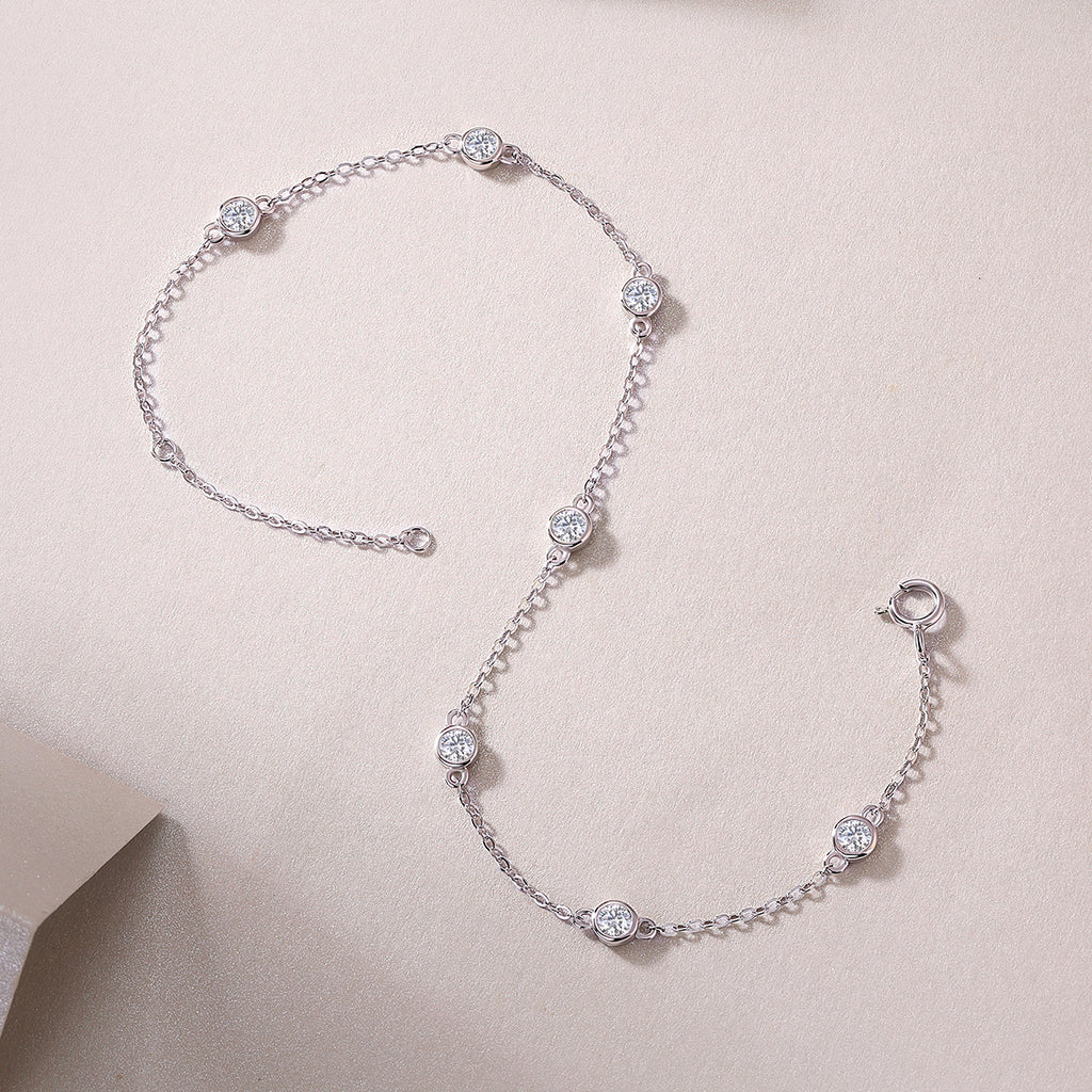 Bracelet S925 Argent 1.4g Moissanite