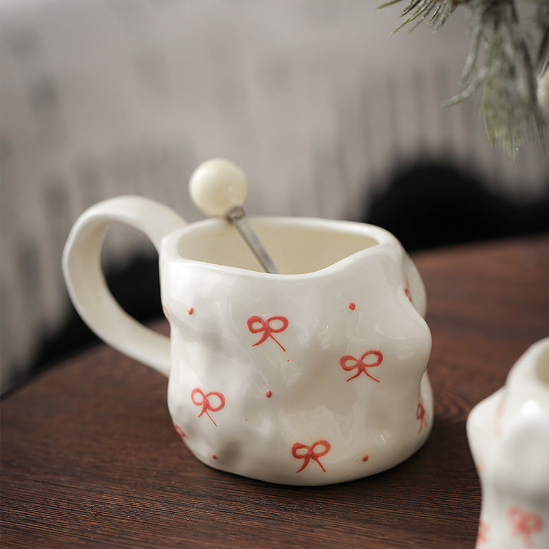 Sous glaçure Tasse en céramique peinte à la main Coupe à grande capacité