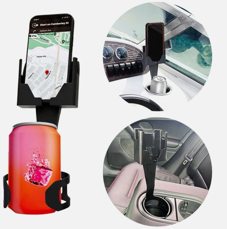 Multi-functional phone and cup holder
